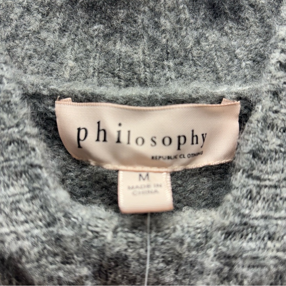 ✨Philosophy  Crewneck Sweater Grey Size M - Picture 7 of 11